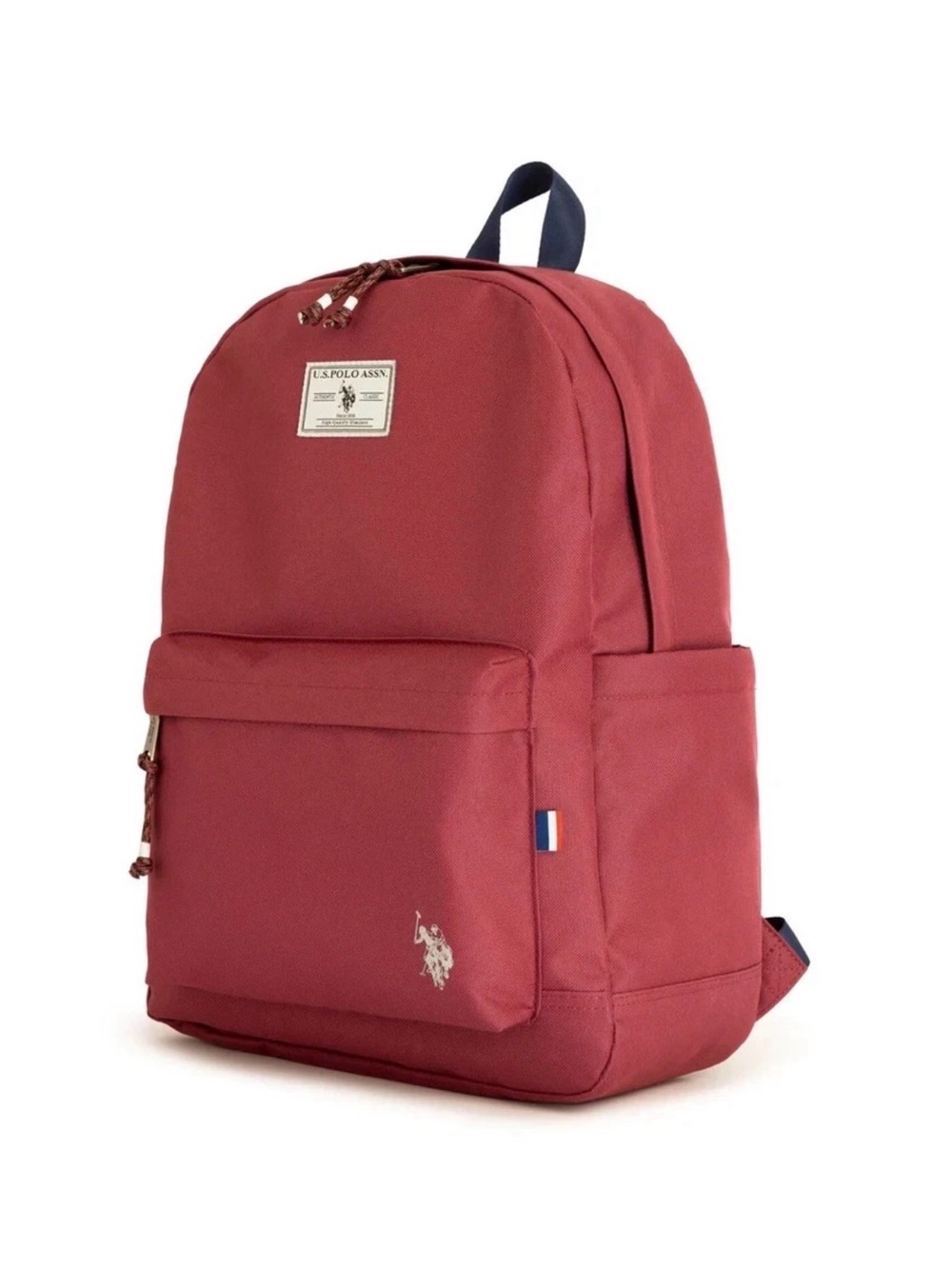 U.S. Polo Assn. Maroon Backpack 18" Polyester Padded Adjustable Straps NEW